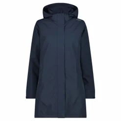 Parka impermeabile da donna in ripstop con cappuccio staccabile