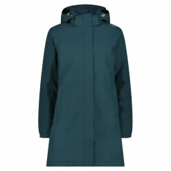 Parka impermeabile da donna in ripstop con cappuccio staccabile