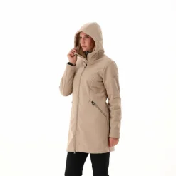 Parka sofshell da donna in pelliccetta