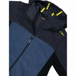 Pile con zip da bambino in knit tech con cappuccio