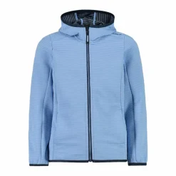 Pile full zip da bambina con cappuccio