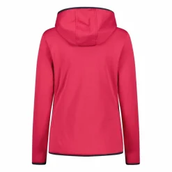 Pile Grid Tech con zip con cappuccio da donna