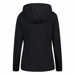 Pile Grid Tech con zip con cappuccio da donna