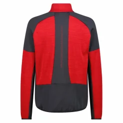 Pile Grid Tech con zip da uomo melange