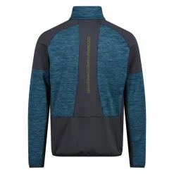Pile Grid Tech con zip da uomo melange