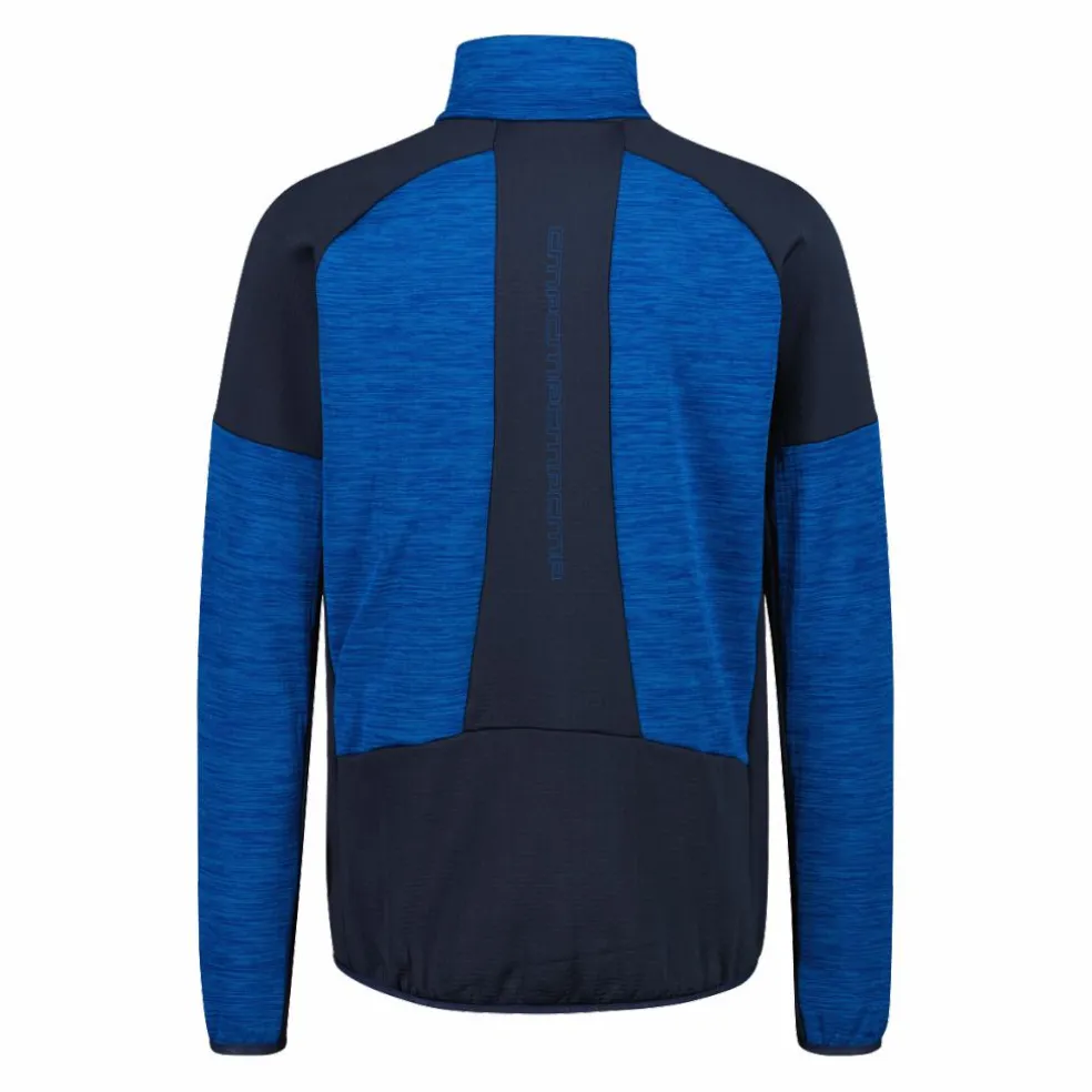 Pile Grid Tech con zip da uomo melange