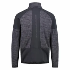 Pile Grid Tech con zip da uomo melange