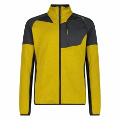 Pile Grid Tech con zip da uomo melange