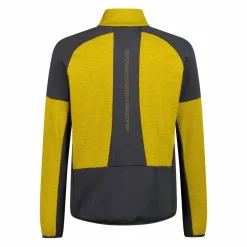Pile Grid Tech con zip da uomo melange