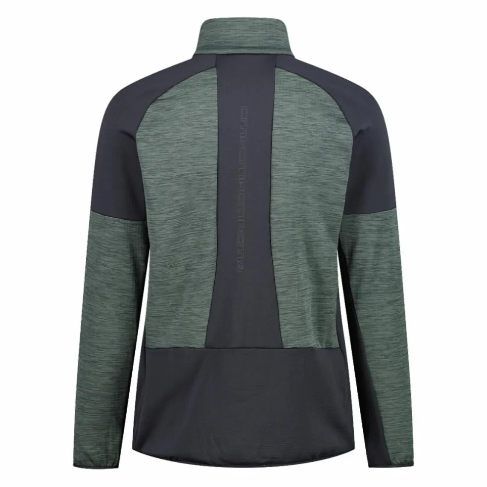 Pile Grid Tech con zip da uomo melange