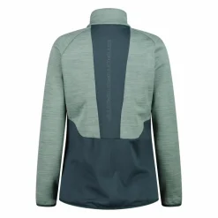 Pile Grid Tech con zip da donna melange