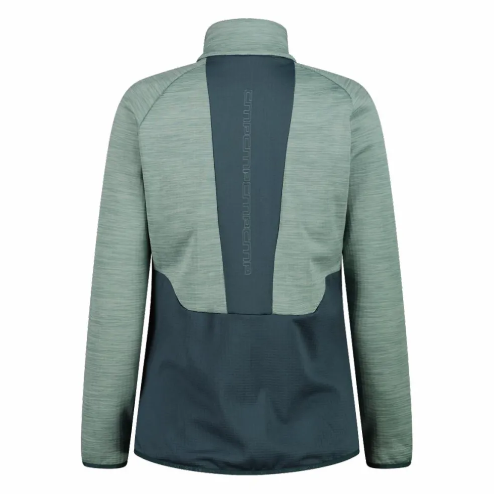 Pile Grid Tech con zip da donna melange
