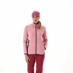 Pile Grid Tech con zip da donna melange