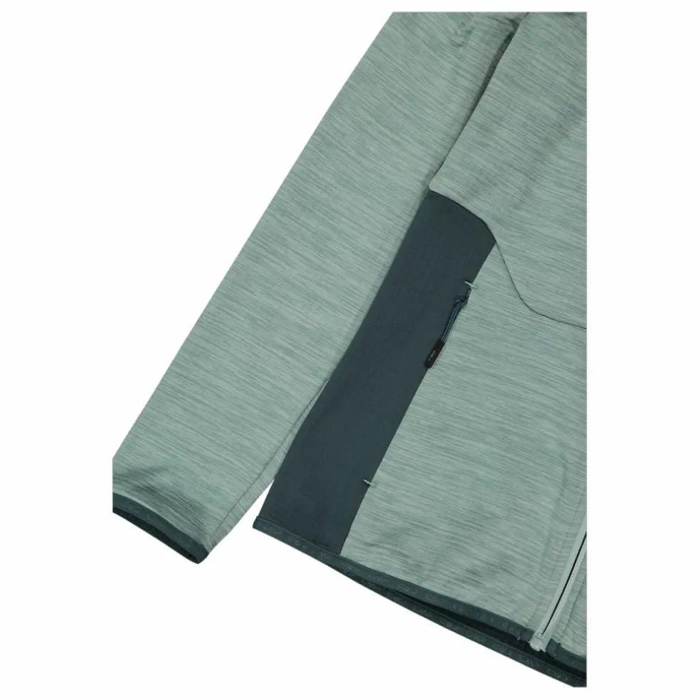 Pile Grid Tech con zip da donna melange con cappuccio