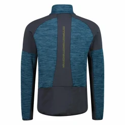 Pile Grid Tech mezza zip melange da uomo