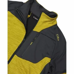 Pile Grid Tech mezza zip melange da uomo