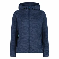 Pile knit tech da donna con cappuccio