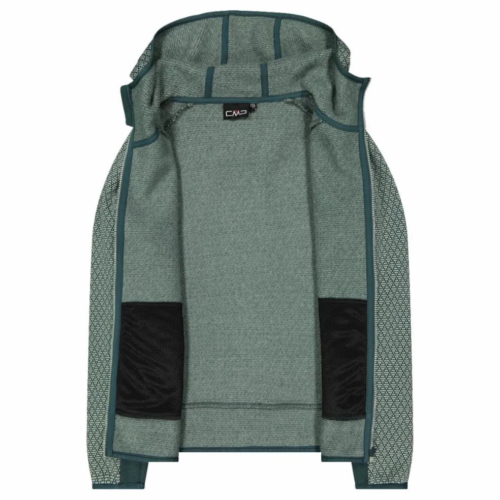Pile knit tech da donna con cappuccio