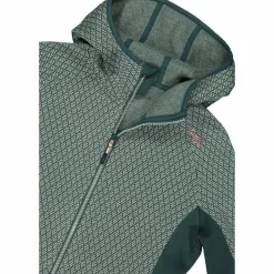 Pile knit tech da donna con cappuccio