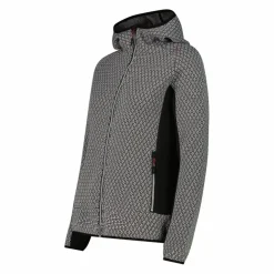 Pile knit tech da donna con cappuccio