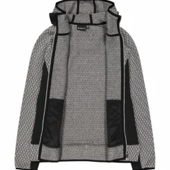 Pile knit tech da donna con cappuccio