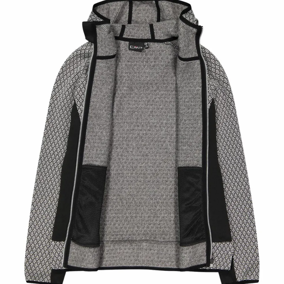 Pile knit tech da donna con cappuccio