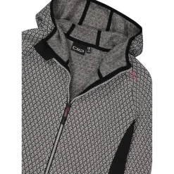 Pile knit tech da donna con cappuccio