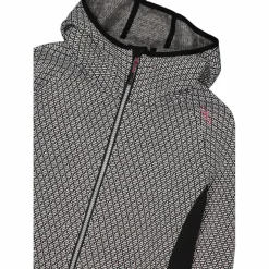 Pile knit tech da donna con cappuccio