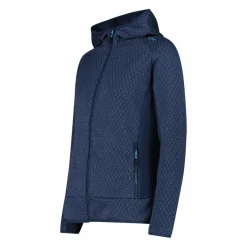 Pile knit tech da donna con cappuccio
