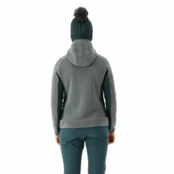 Pile knit tech da donna con cappuccio
