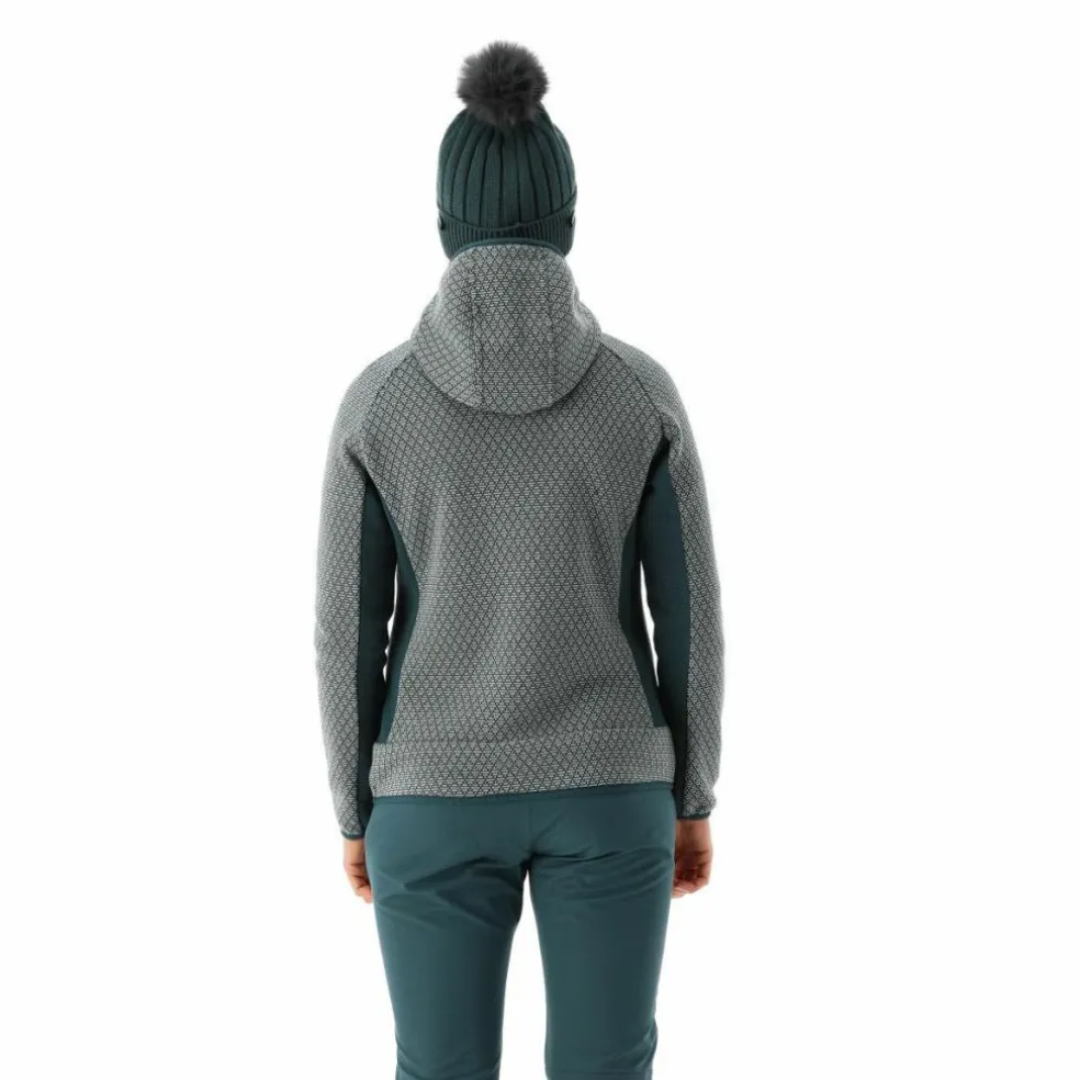 Pile knit tech da donna con cappuccio