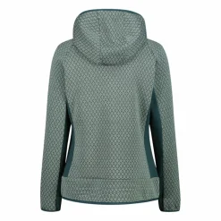 Pile knit tech da donna con cappuccio