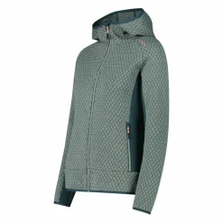 Pile knit tech da donna con cappuccio