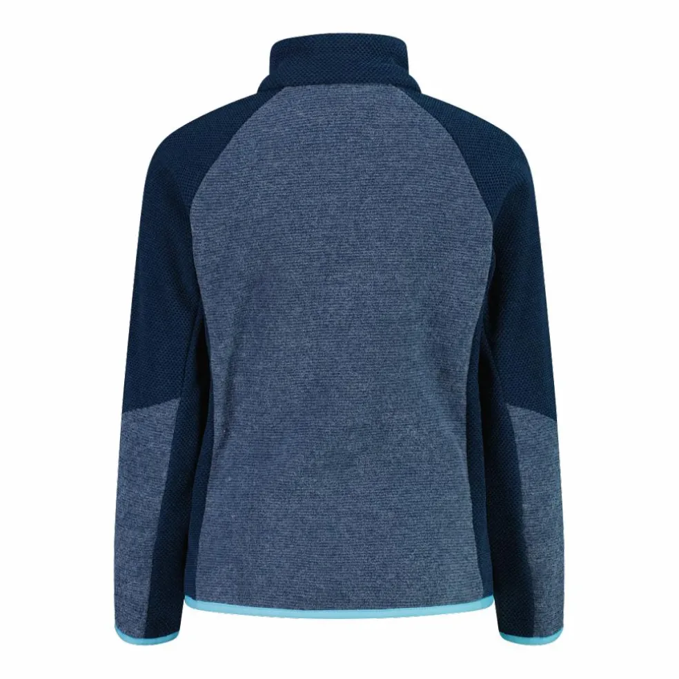 Pile Knit Tech melange da bambina nido d'ape