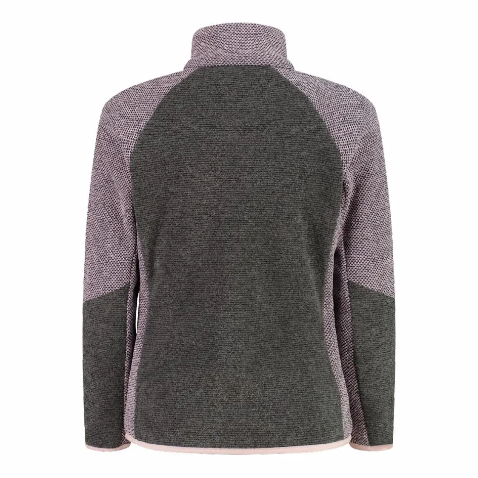 Pile Knit Tech melange da bambina nido d'ape
