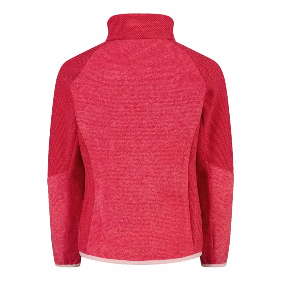 Pile Knit Tech melange da bambina nido d'ape