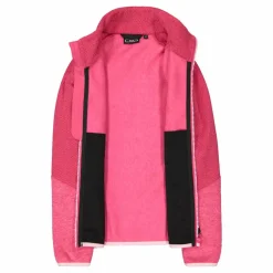 Pile Knit Tech melange da bambina nido d'ape