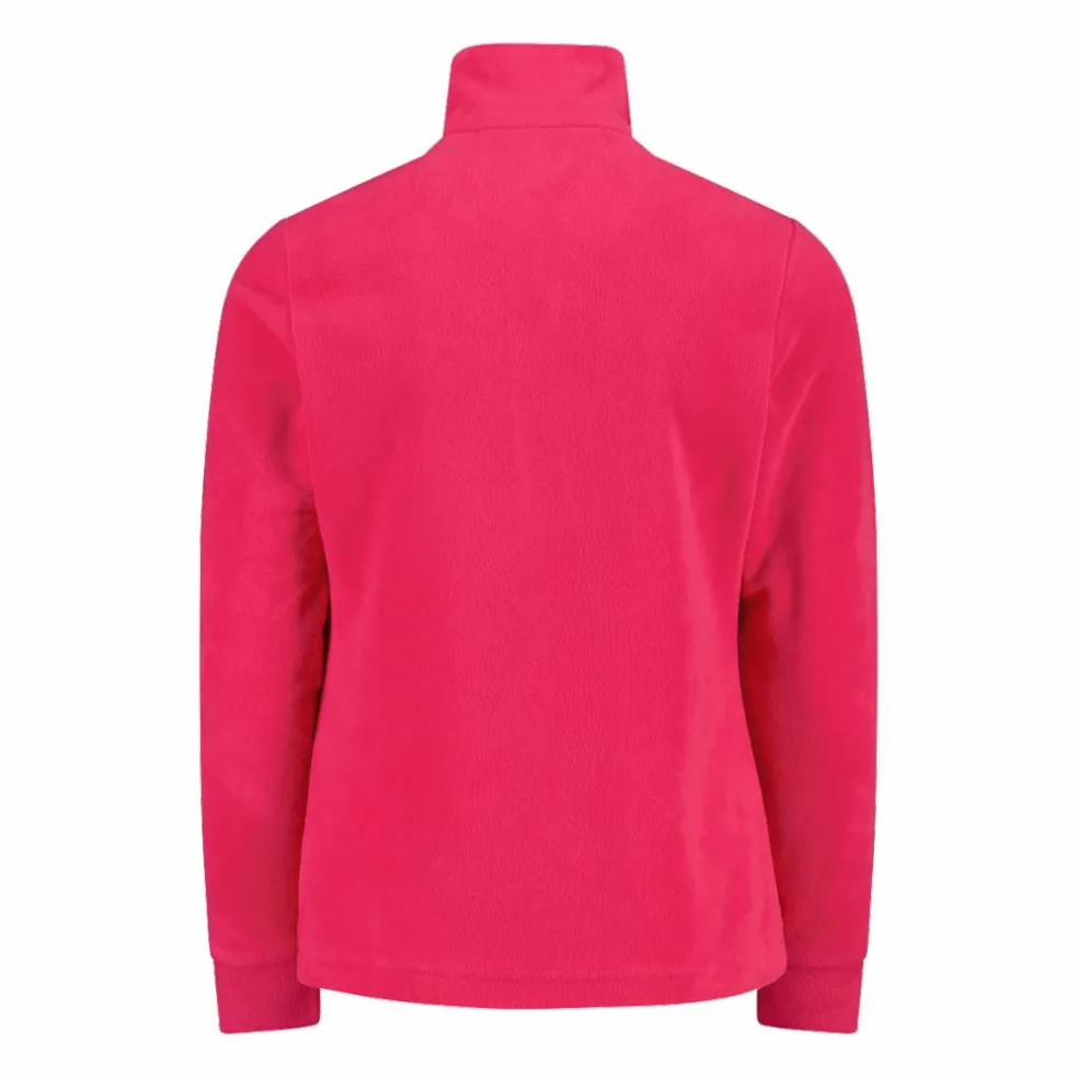 Pile mezza zip arctic fleece da bambina con fiocco di neve
