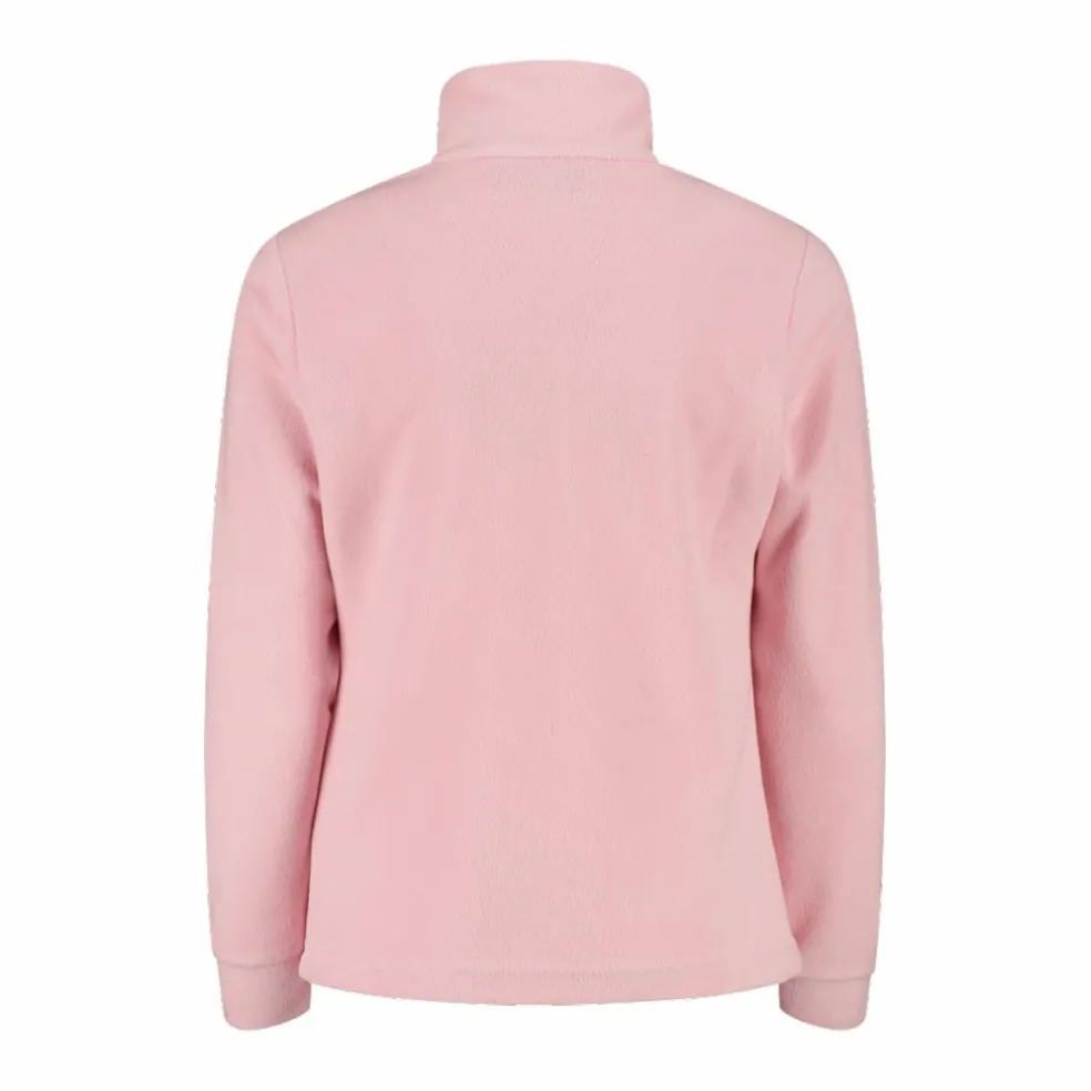 Pile mezza zip arctic fleece da bambina con fiocco di neve