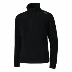 Pile mezza zip arctic fleece da bambina con fiocco di neve