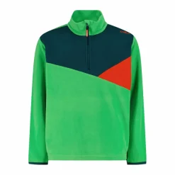 Pile mezza zip arctic fleece da bambino con dettagli geometrici