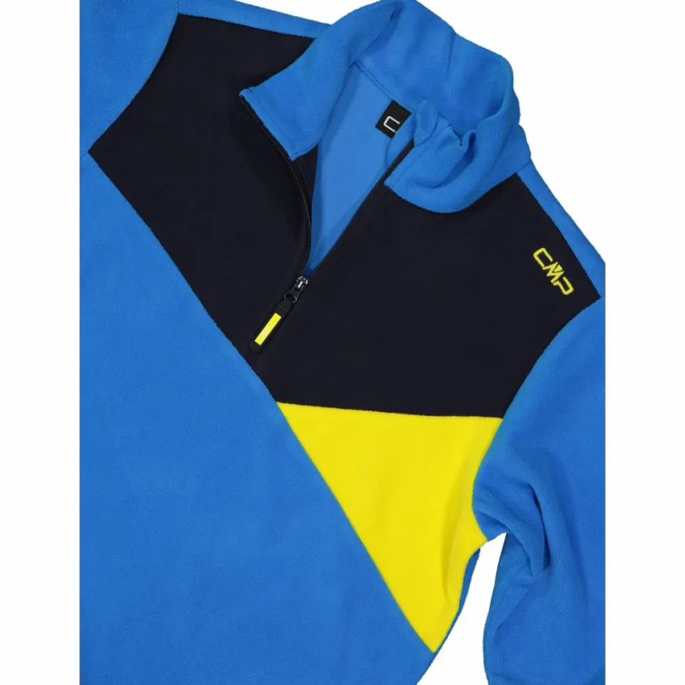 Pile mezza zip arctic fleece da bambino con dettagli geometrici