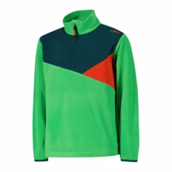 Pile mezza zip arctic fleece da bambino con dettagli geometrici