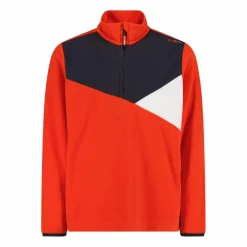 Pile mezza zip arctic fleece da bambino con dettagli geometrici