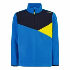 Pile mezza zip arctic fleece da bambino con dettagli geometrici