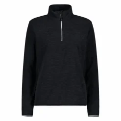 Pile mezza zip donna mèlange