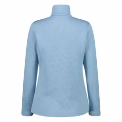 Pile mezza zip elasticizzato da donna con stampa jacquard
