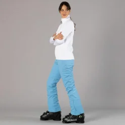 Pile mezza zip elasticizzato da donna con stampa jacquard
