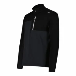 Pile mezza zip Grid Tech da uomo in block color