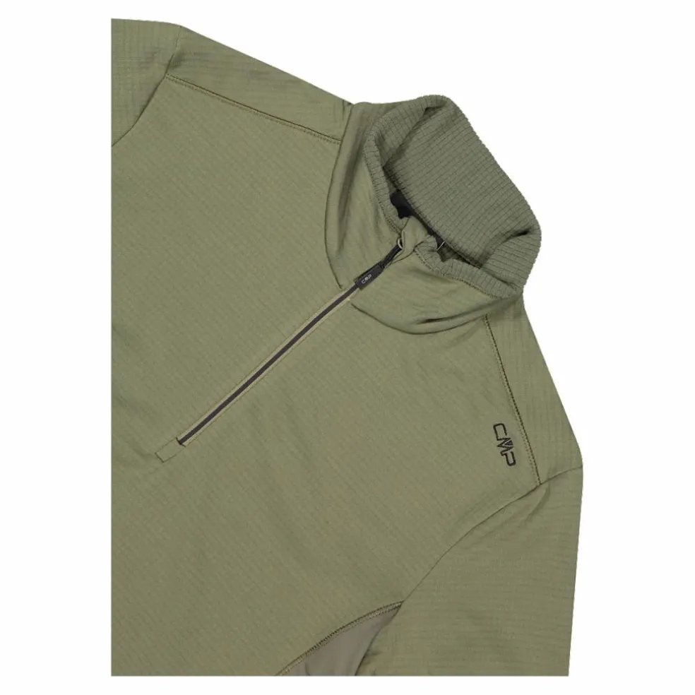 Pile mezza zip Grid Tech da uomo